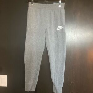 Nike Gray Sweatpants Tapered Fleece Joggers, black sweats (2 pairs)